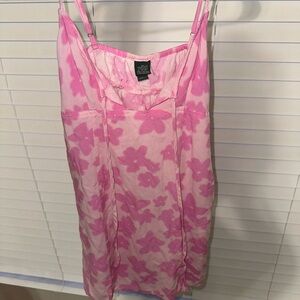 Pink Floral Slip Dress